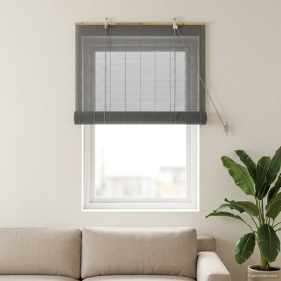Roleta Szary 60 x 160 cm Bambus