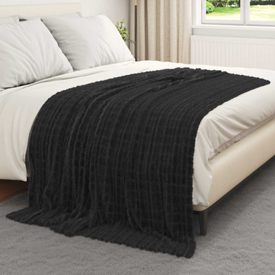 Koce narzutowe 6 pcs Czarny 200 x 150 cm Polar
