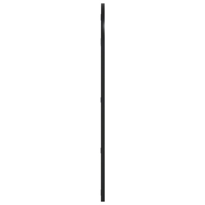 vidaXL Lustro ścienne, czarne, 40x80 cm, zakończone łukiem, żelazo