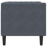 Fotel Chesterfield, ciemnoszary, tapicerowany aksamitem