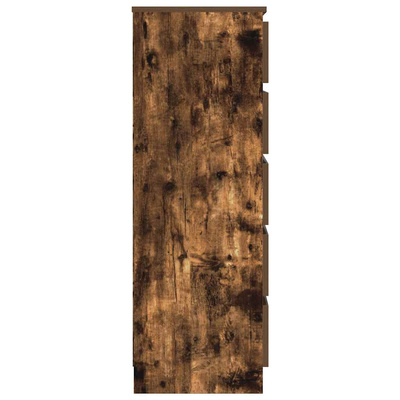 Komoda, przydymiony dąb, 60x36x103 cm, materiał drewnopochodny