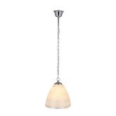 scordia lampa wisząca chromowa klosz biały+srebrny