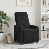 Fotel recliner Czarny Welur