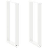 Nogi do stołu konsolowego w kształcie litery U 2 szt. Białe 38x(72-73) cm Stal