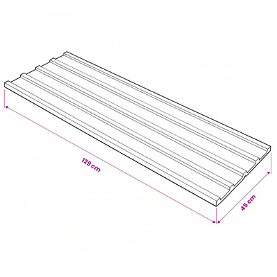 Panel dachowy 12 pcs Antracyt 129 x 45 cm Stal galwanizowana