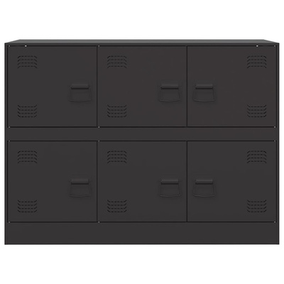 Szafka, czarna, 99x39x73 cm, stalowa