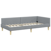 Rama Łóżka Narożnego z Materacem 2 szt. Jasnoszary 100 x 200 cm