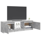 vidaXL Szafka pod TV, z oświetleniem LED, szara, 120 x 30 x 35,5 cm