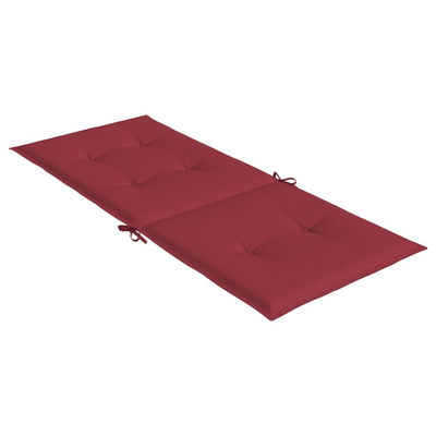 vidaXL Poduszki na krzesła ogrodowe 2 szt., winna czerwień 120x50x3 cm