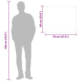 Panel ochronny do kuchni, biały, 70x60 cm, szkło hartowane