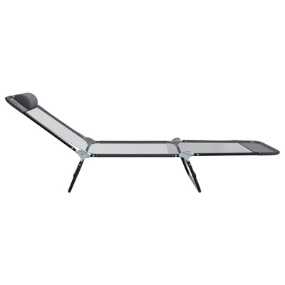 Składany leżak Szary 182 x 55 x 85,5 cm Textilene