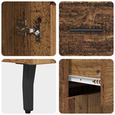 Highboard 2 szt. Stare drewno 69,5 x 34 x 180 cm
