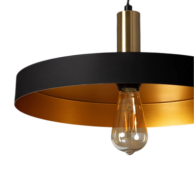 Lampa Wisząca z metalu ?40cm Czarna E27 Abruzzo Dario