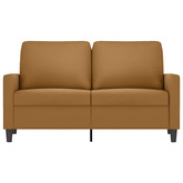Sofa 2-osobowa, brązowy, 120 cm, tapicerowana aksamitem