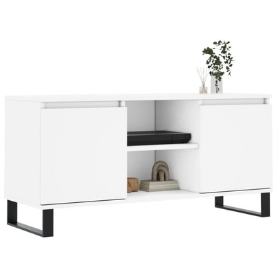 vidaXL Szafka pod TV, biała, 104x35x50 cm, materiał drewnopochodny model standard