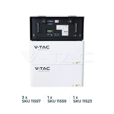 Magazyn Bank Energii V-TAC Powerbank Jednofazowy 9.6kWh RACK 48V 200Ah LiFePO4 VT-48200B 5 Lat Gwarancji
