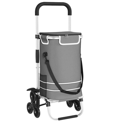 Wózek na zakupy 1 Szary 47 x 39 x 100,5 cm Tkanina Oxford