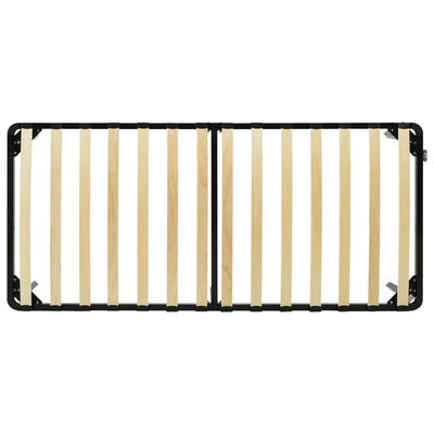 Rama łóżka, czarna, metalowa, 90 x 200 cm