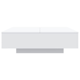 Stolik kawowy z oświetleniem LED, biały, 100x100x31 cm