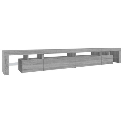 vidaXL Szafka pod TV z oświetleniem LED szary dąb sonoma 290x36,5x40cm