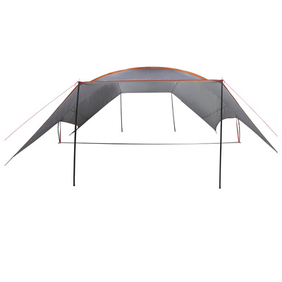 Wodoodporny tarp do campingu Szary i pomarańczowy