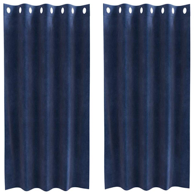 Zasłony zaciemniające 2 pcs Ciemnoniebieski 140 x 175 cm