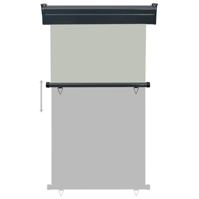 Markiza boczna na balkon, 105x250 cm, szara