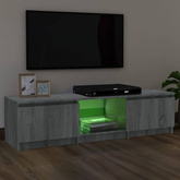 vidaXL Szafka pod TV, z LED, szary dąb sonoma, 140x40x35,5 cm