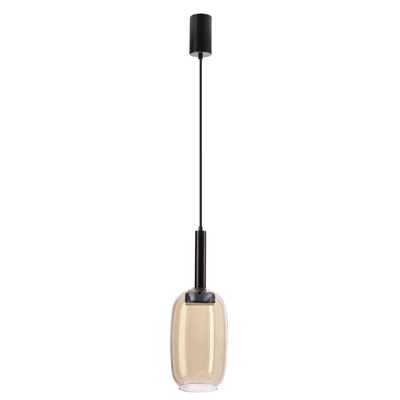 Lampa wisząca Bueno szklana bursztynowy klosz pojedyncza GX53