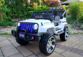 Auto na Akumulator S2388 Pilot Światła LED Radio Jeep Biały 4x45W