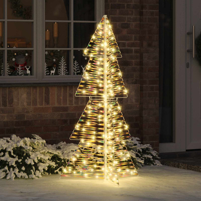 Choinka z 160 diodami LED Ciepła biel 150 cm PET
