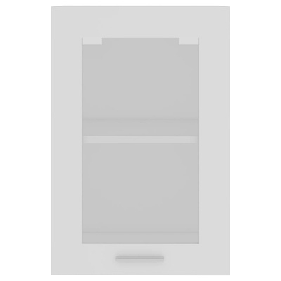 Szafka wisząca z szybą, "Lyon", biała, 40x31x60 cm