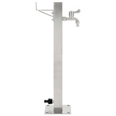 Kran ogrodowy na słupku, stal nierdzewna, kwadratowy, 65 cm