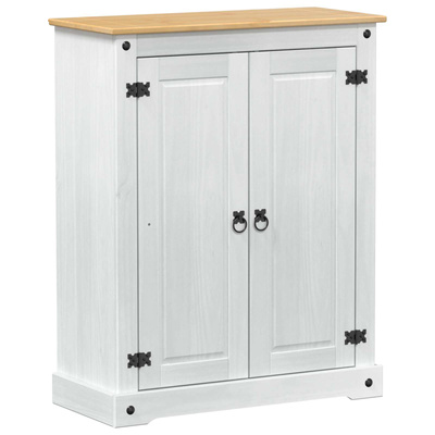 Szafka na buty Biały 86 x 38,5 x 108 cm Lite drewno sosnowe