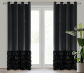 Zasłona Dani czarna 140x250