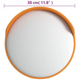 vidaXL Wypukłe lustro drogowe, pomarańczowe, Ø30 cm, poliwęglan