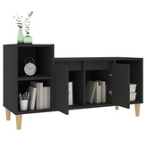 vidaXL Szafka pod TV, czarna, 100x35x55 cm, materiał drewnopochodny