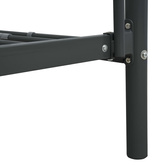 Łóżko piętrowe, czarne, metalowe, 90 x 200 cm