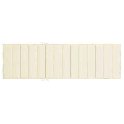 vidaXL Poduszka na leżak, kremowa, 200x60x3 cm, tkanina Oxford