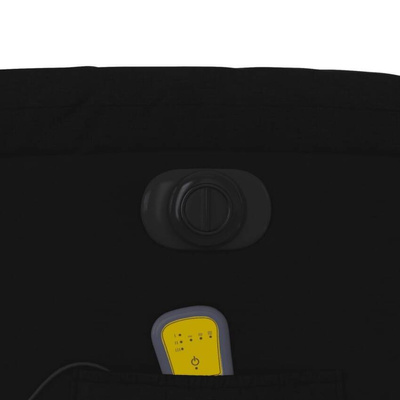 vidaXL Rozkładany fotel masujący, elektryczny, czarny, tkanina