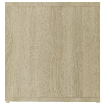 vidaXL Szafka pod TV, biel i dąb sonoma, 142,5x35x36,5 cm