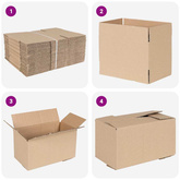 Pudełko składane 50 pcs Naturalny 24 x 13 x 13 cm Tektura