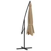 Parasol wiszący z aluminiowym słupkiem, 350 cm, taupe