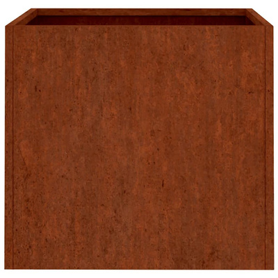 Donice, 2 szt., 49x47x46 cm, stal kortenowska