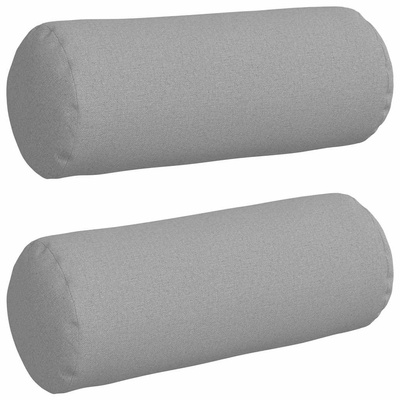 Poduszki Wałkowe 2 pcs Szary chmur ? 15 x 40 cm tkanina
