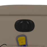 vidaXL Rozkładany fotel masujący, elektryczny, cappuccino, ekoskóra