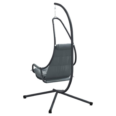Wiszące krzesło jajo Antracyt 94 x 107 x 196,5 cm Stal