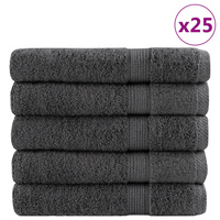 Ręczniki premium, SOLUND, 25 szt., antracytowe, 80x200 cm, 600 g/m?