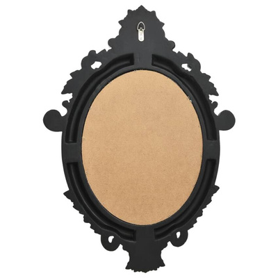 vidaXL Lustro ścienne w ozdobnej ramie, 56x76 cm, czarne