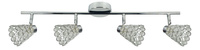 Lampa sufitowa Glossy listwa regulowana 4-punktowa do salonu